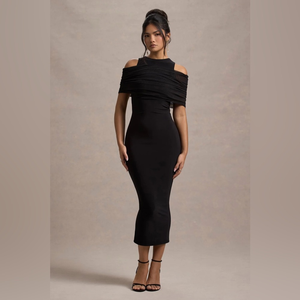 Club L London Black Midi Dress